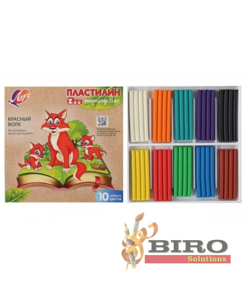 Pastă de modelat ZOO, 10 culori x 15 gr.
